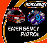 Matchbox Emergency Patrol title screen for GameBoy Color